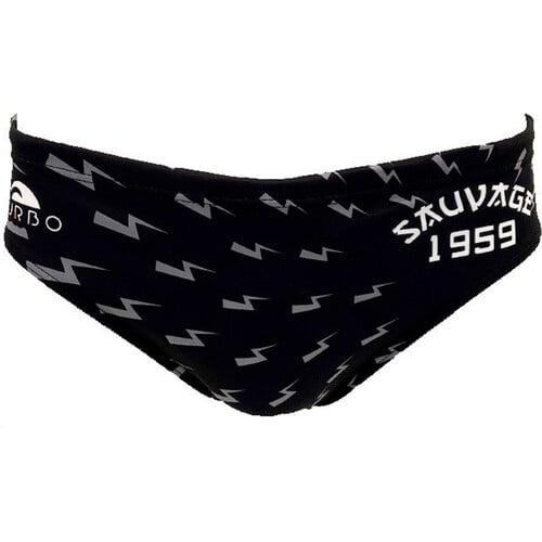 Turbo bañador natación hombre WATERPOLO SAUVAGE NEGRO