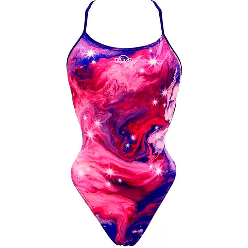 Turbo bañador natación mujer BAADOR PATRON SIRENE MARBLE FANTASY MORADO