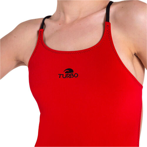 Turbo bañador natación mujer COMFORT CROSS ROJO