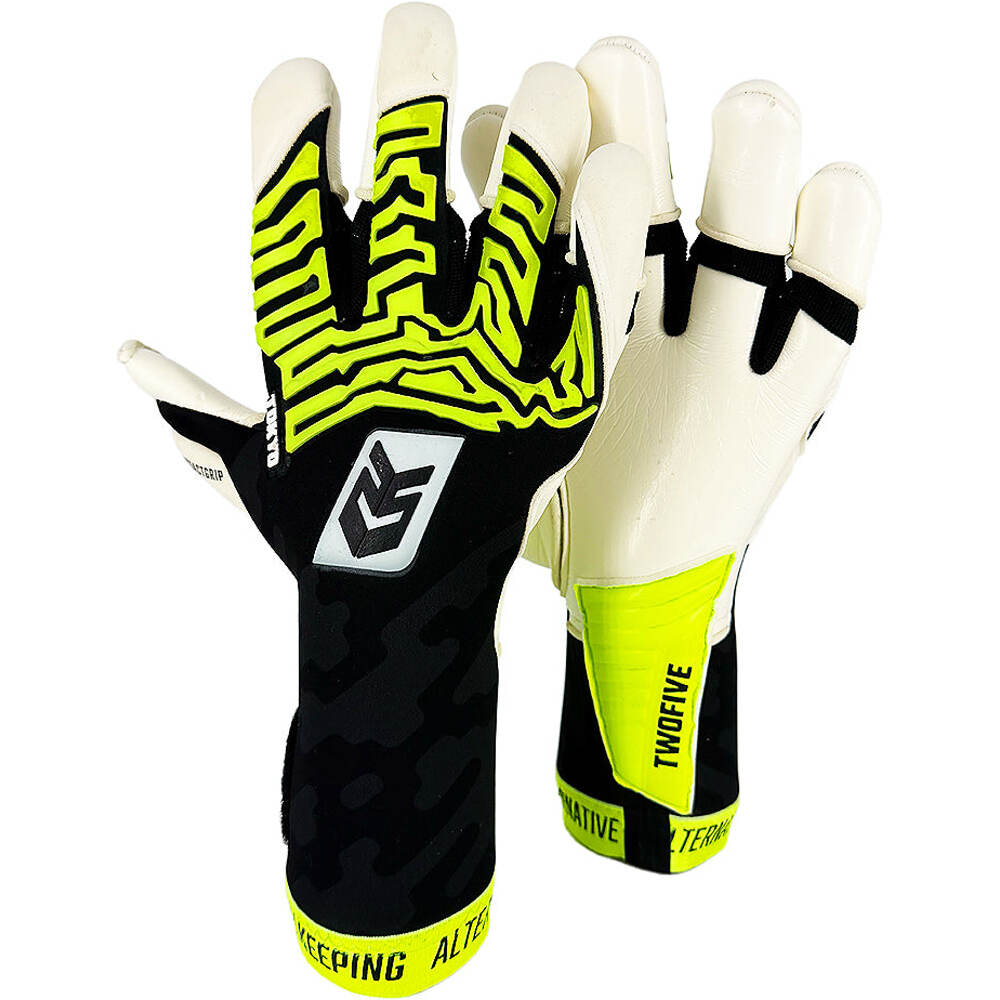 Twofive guantes portero Tokyo Pro 360 NEGRO vista frontal