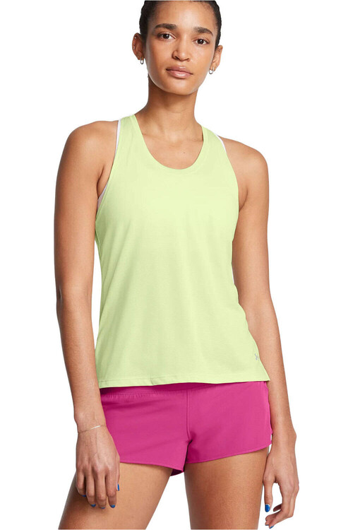 Under Armour camiseta técnica tirantes mujer LAUNCH VERDE