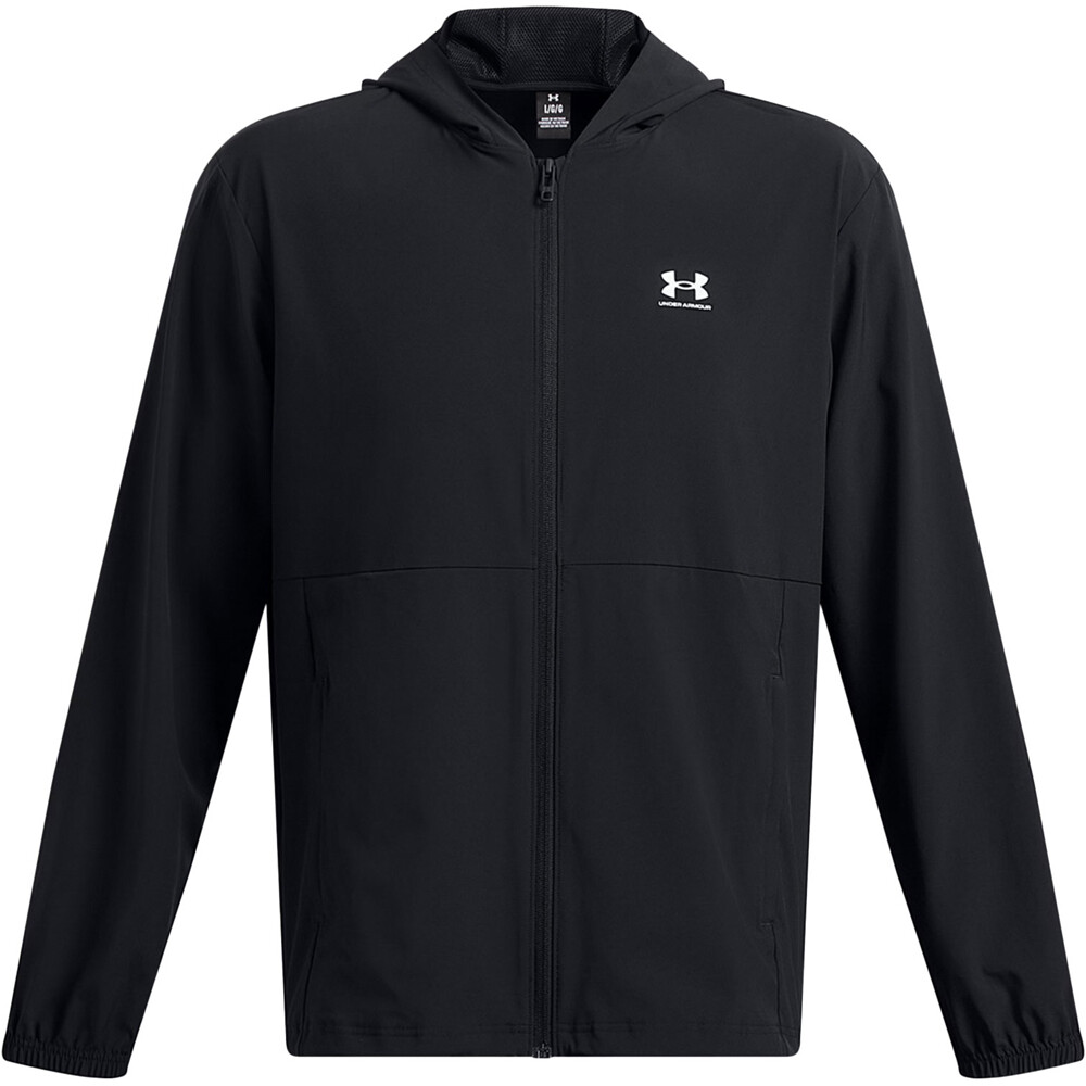 Under Armour sudaderas deportivas hombre VIBE WOVEN WINDBREAKER NEGRO vista detalle