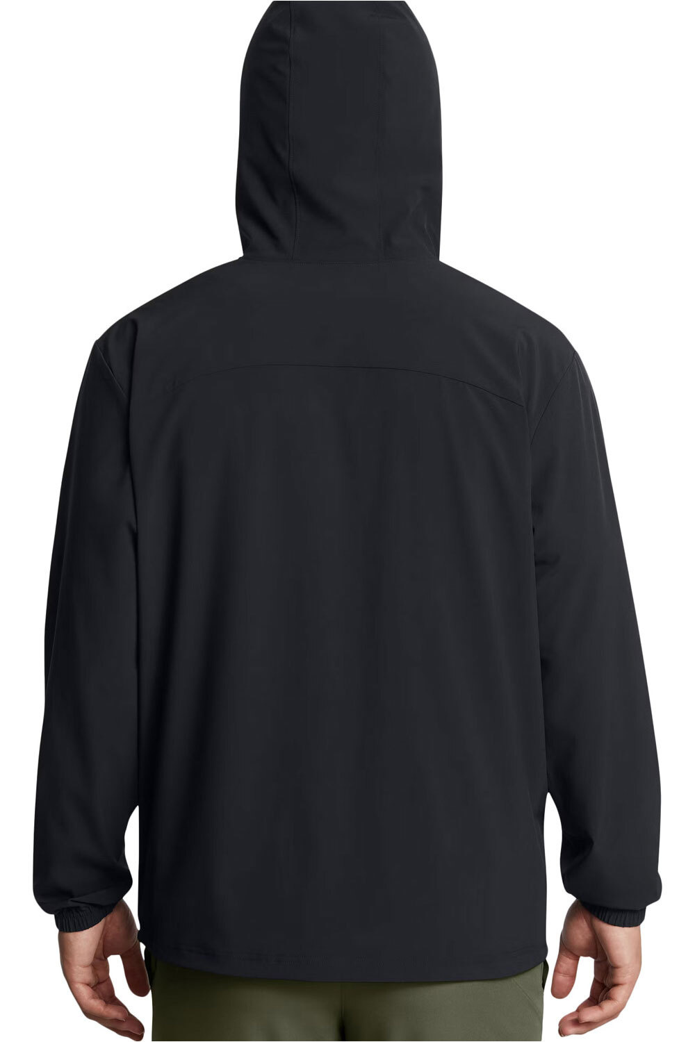 Under Armour sudaderas deportivas hombre VIBE WOVEN WINDBREAKER NEGRO vista trasera