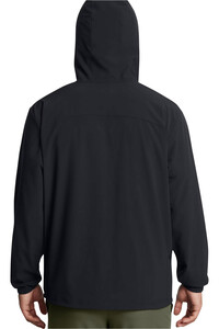 Under Armour sudaderas deportivas hombre VIBE WOVEN WINDBREAKER NEGRO vista trasera