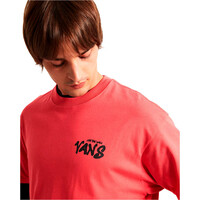 Vans camiseta manga corta hombre REPEAR SAM LOOSE ROJO vista detalle