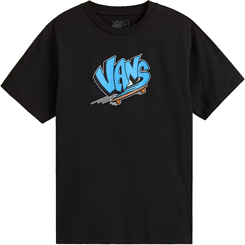 Vans camiseta manga corta niño SK8 NEGRO vista trasera