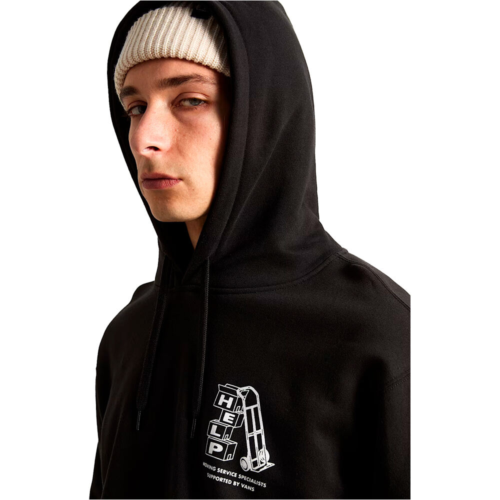 Vans sudadera hombre MOVING CO NEGRO vista detalle