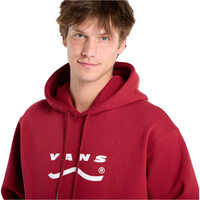 Vans sudadera niño DETERMINED ROJO vista detalle