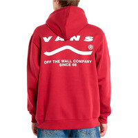 Vans sudadera niño DETERMINED ROJO vista trasera