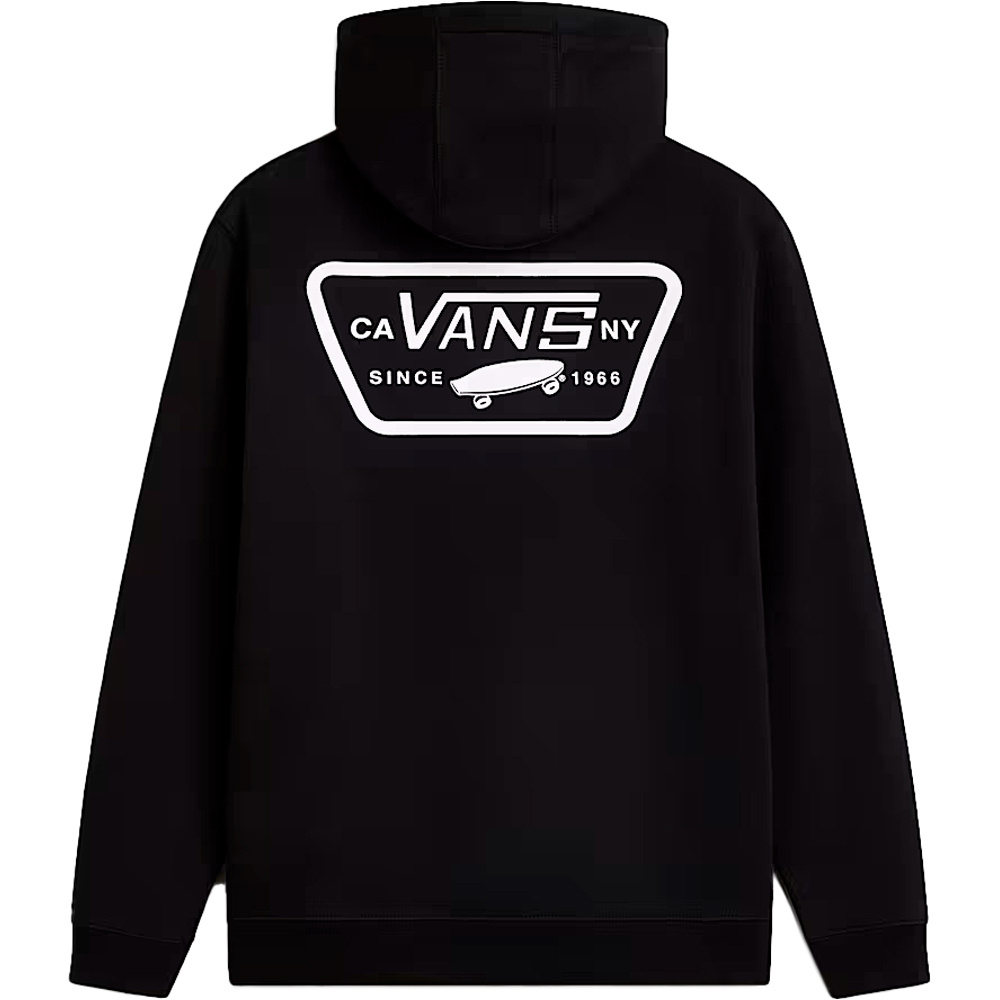 Vans sudadera niño FULL PATCHED II NEGRO vista trasera