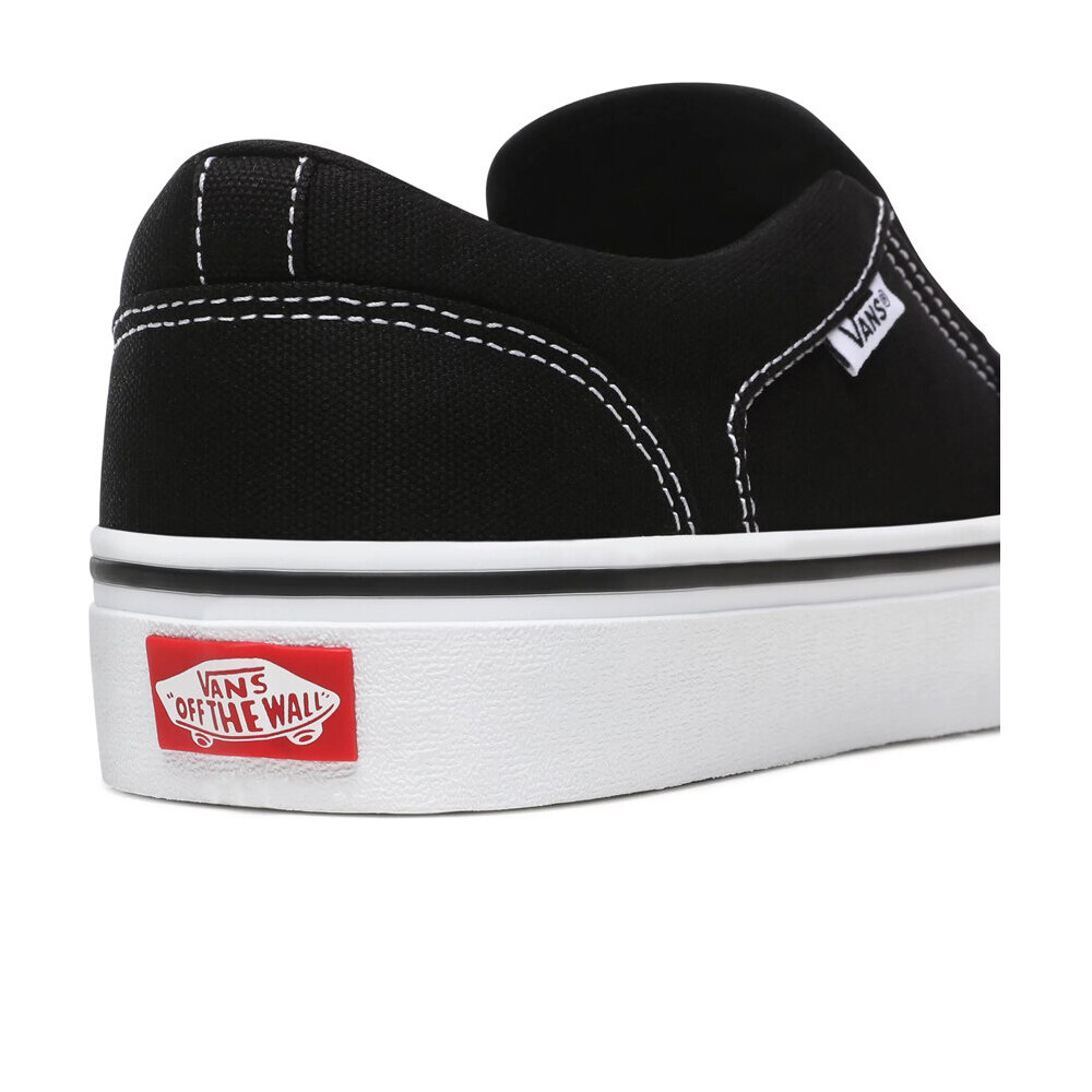 Vans zapatilla moda hombre ASHER NEGRO vista trasera