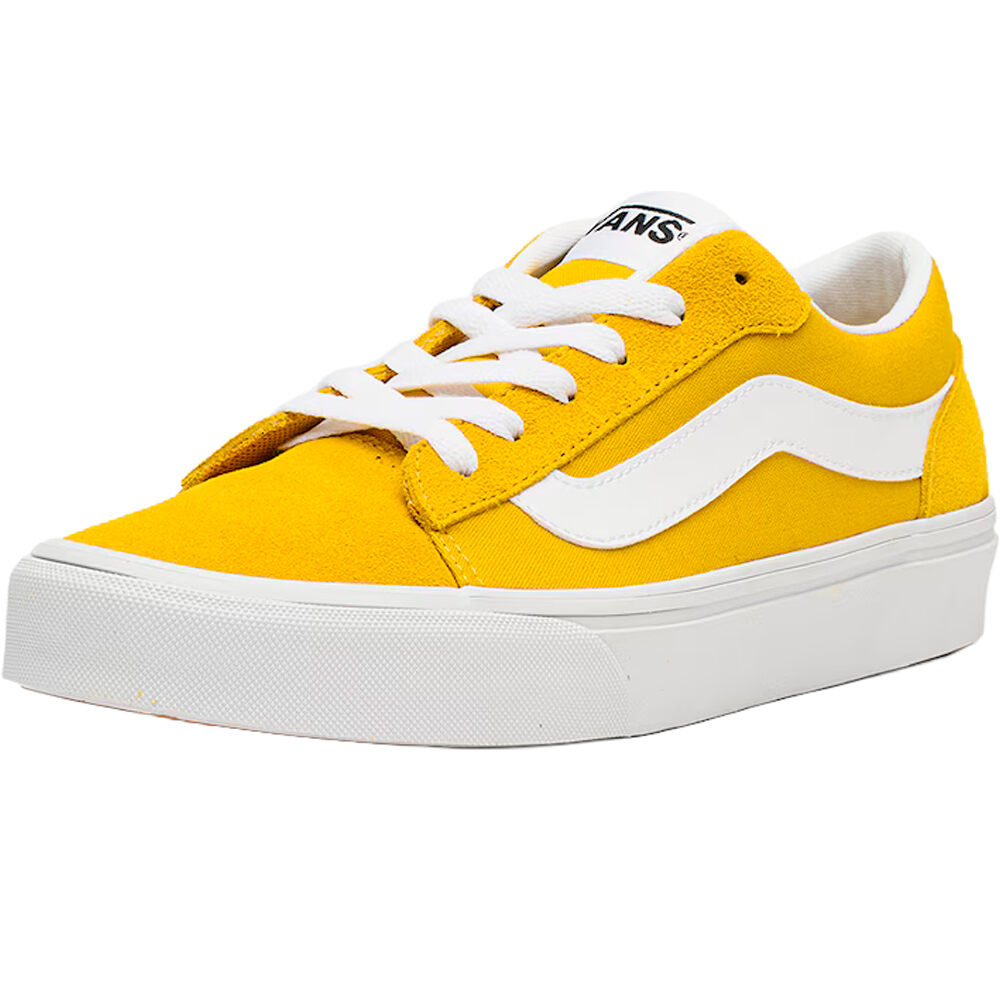 Vans zapatilla moda hombre VERO LS SUEDE CANVAS AMARILLO lateral interior