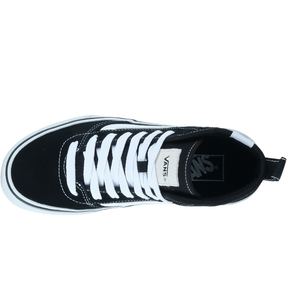 Vans zapatilla moda mujer ASHWOOD HI DECON NEGRO vista trasera
