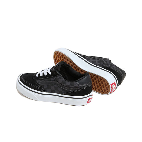 Vans zapatilla moda niño BROOKLYN LS CHECKERBOARD NEGRO