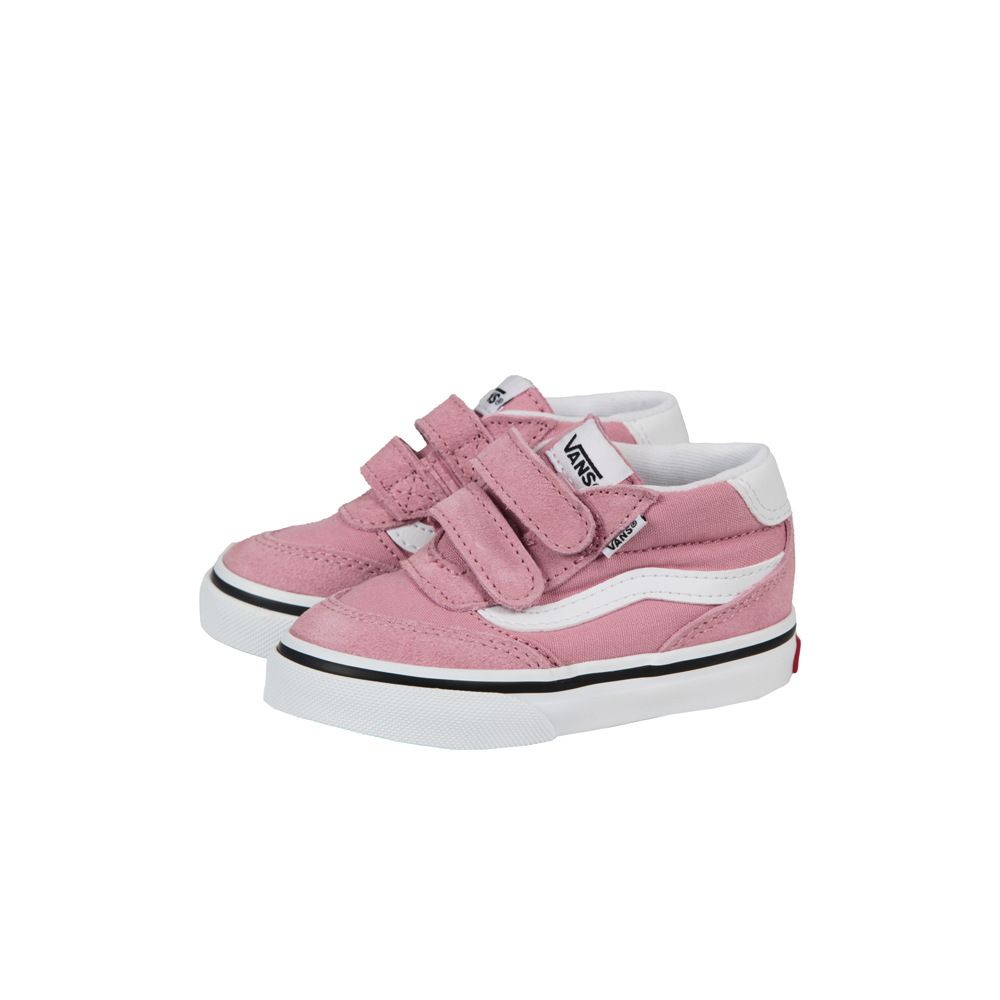 Vans zapatilla multideporte bebe BROOKLYN MID V ROSA lateral interior