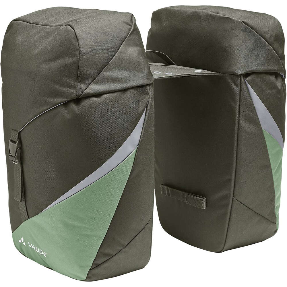 Vaude alforjas bicicleta TWINROADSTER VERDE vista frontal