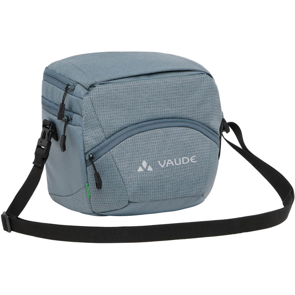 Vaude bolsas bicicleta ONTOUR BOX M (KLICKFIX READY) AZUL vista frontal