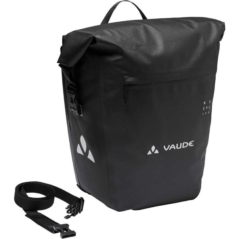 Vaude bolsas bicicleta PROOF BACK UL SINGLE NEGRO vista frontal