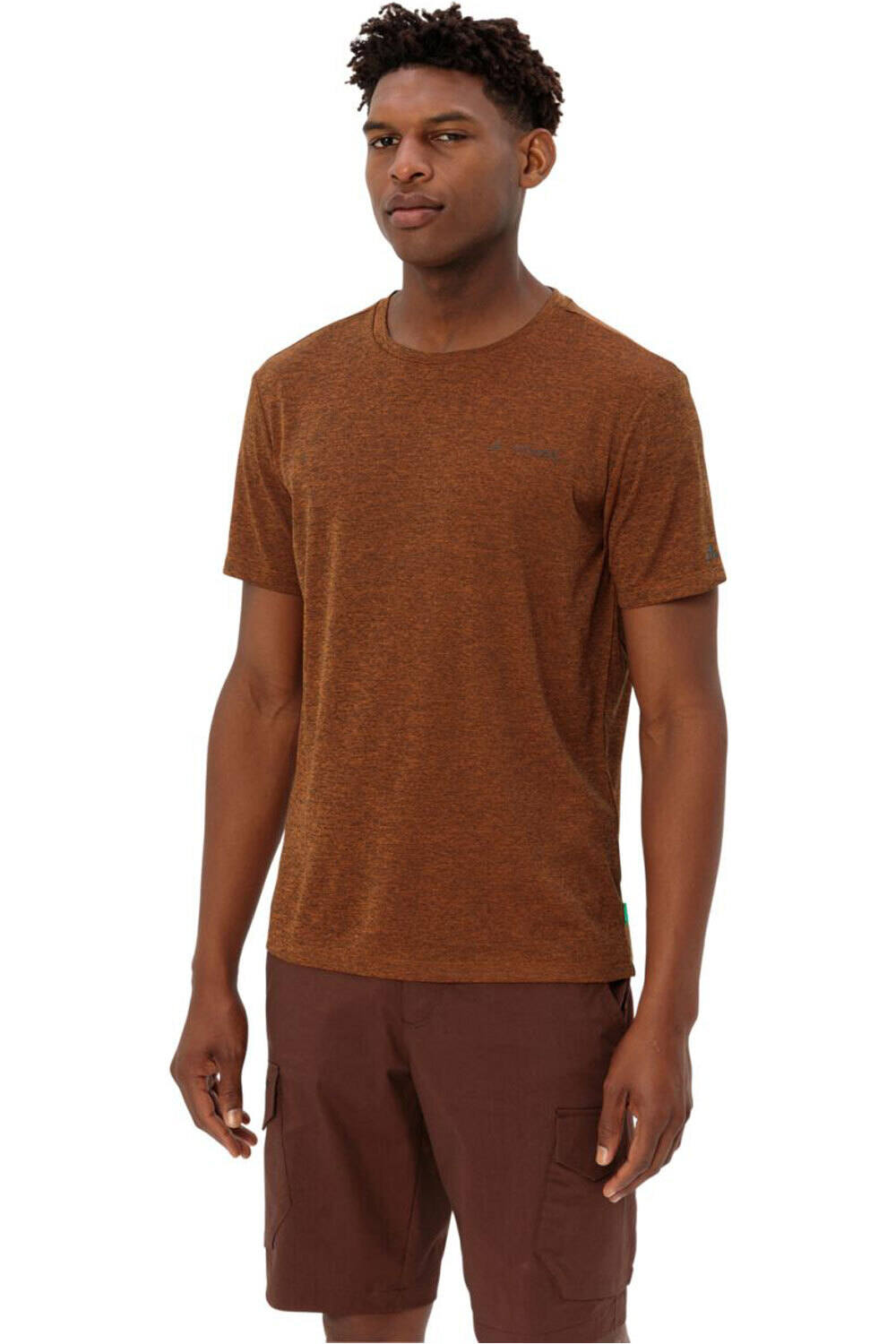 Vaude camiseta montaña manga corta hombre ESSENTIAL NARANJA vista frontal