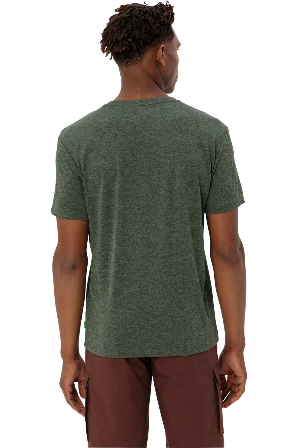 Vaude camiseta montaña manga corta hombre ESSENTIAL VERDE vista trasera