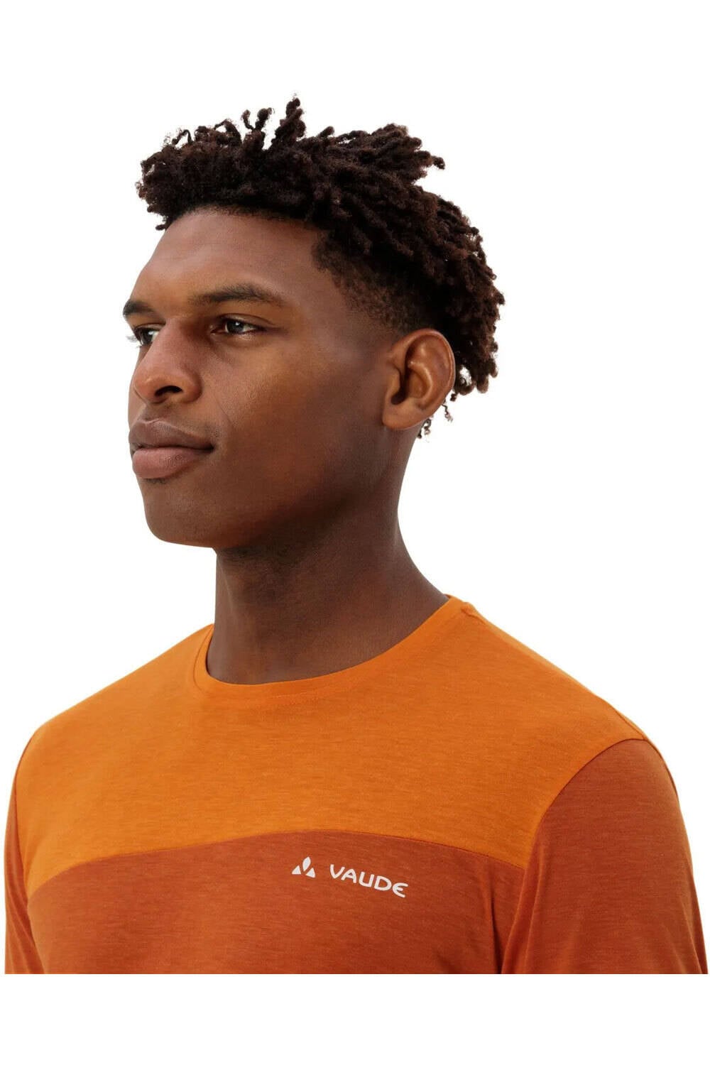Vaude camiseta montaña manga corta hombre SVEIT NARANJA vista detalle