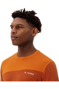 Vaude camiseta montaña manga corta hombre SVEIT NARANJA vista detalle