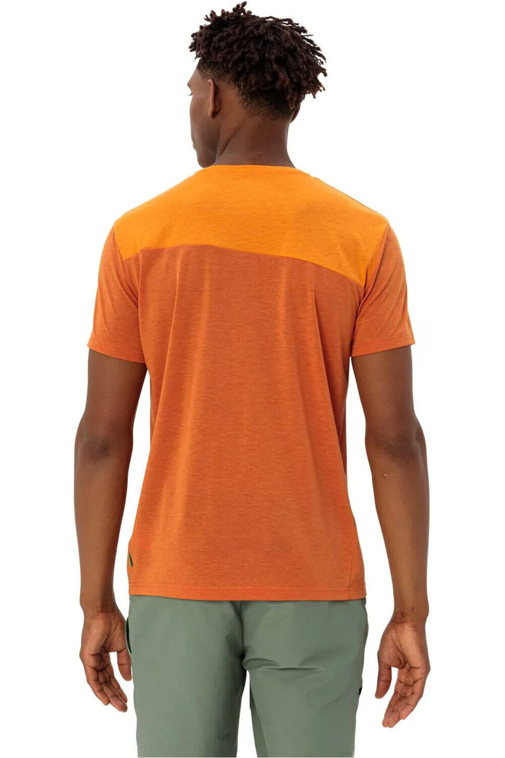 Vaude camiseta montaña manga corta hombre SVEIT NARANJA vista trasera