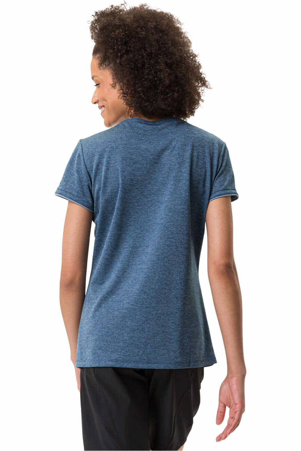Vaude camiseta montaña manga corta mujer ESSENTIAL AZUL vista trasera