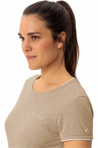 Vaude camiseta montaña manga corta mujer ESSENTIAL MARRON vista detalle