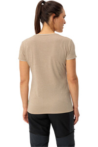 Vaude camiseta montaña manga corta mujer ESSENTIAL MARRON vista trasera