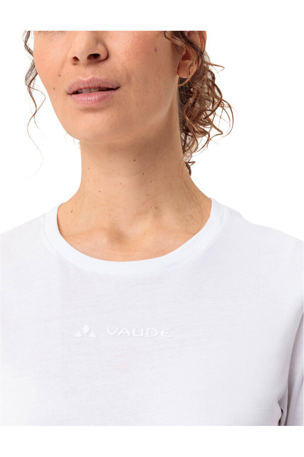 Vaude camiseta montaña manga corta mujer LOGO II BLANCO 03
