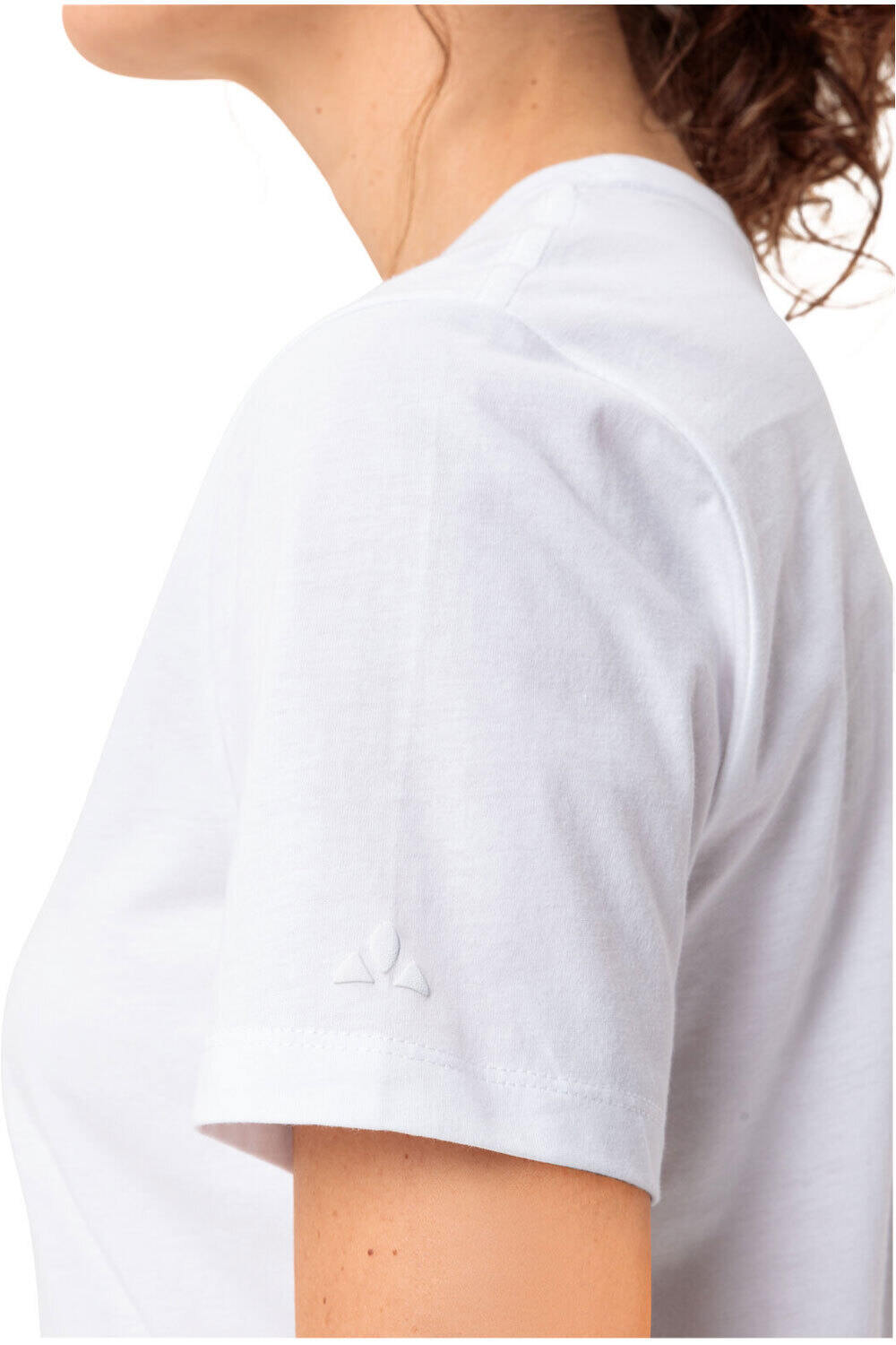 Vaude camiseta montaña manga corta mujer LOGO II BLANCO vista detalle