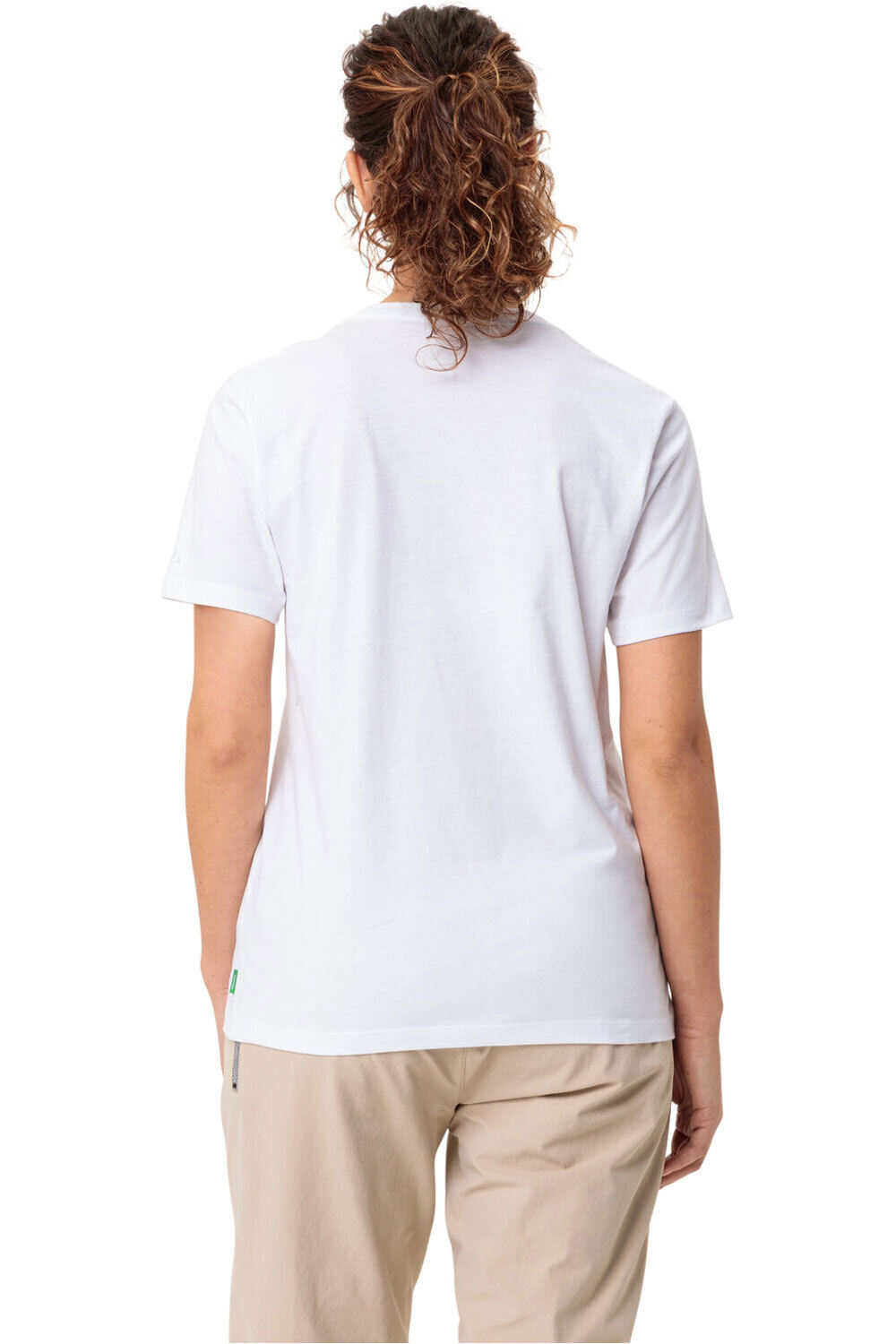 Vaude camiseta montaña manga corta mujer LOGO II BLANCO vista trasera