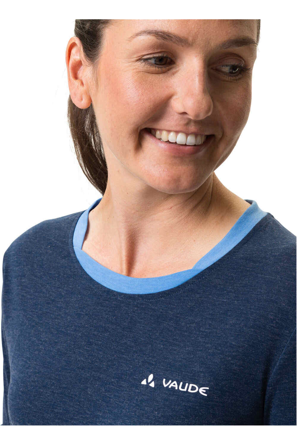 Vaude camiseta montaña manga larga mujer SVEIT II AZUL 03