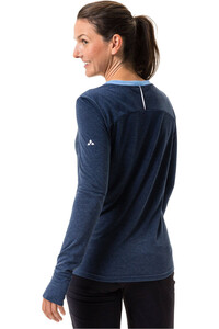Vaude camiseta montaña manga larga mujer SVEIT II AZUL vista trasera