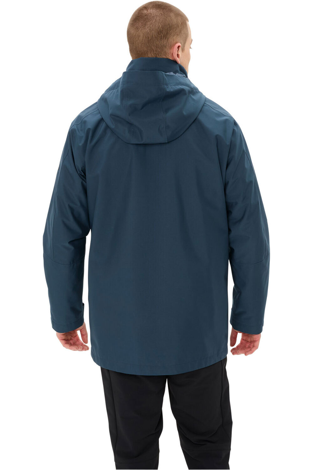 Vaude chaqueta impermeable insulada hombre IDRIS 3IN1 AZUL vista trasera