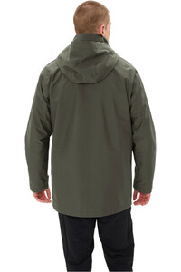 Vaude chaqueta impermeable insulada hombre IDRIS 3IN1 IV VERDE vista trasera