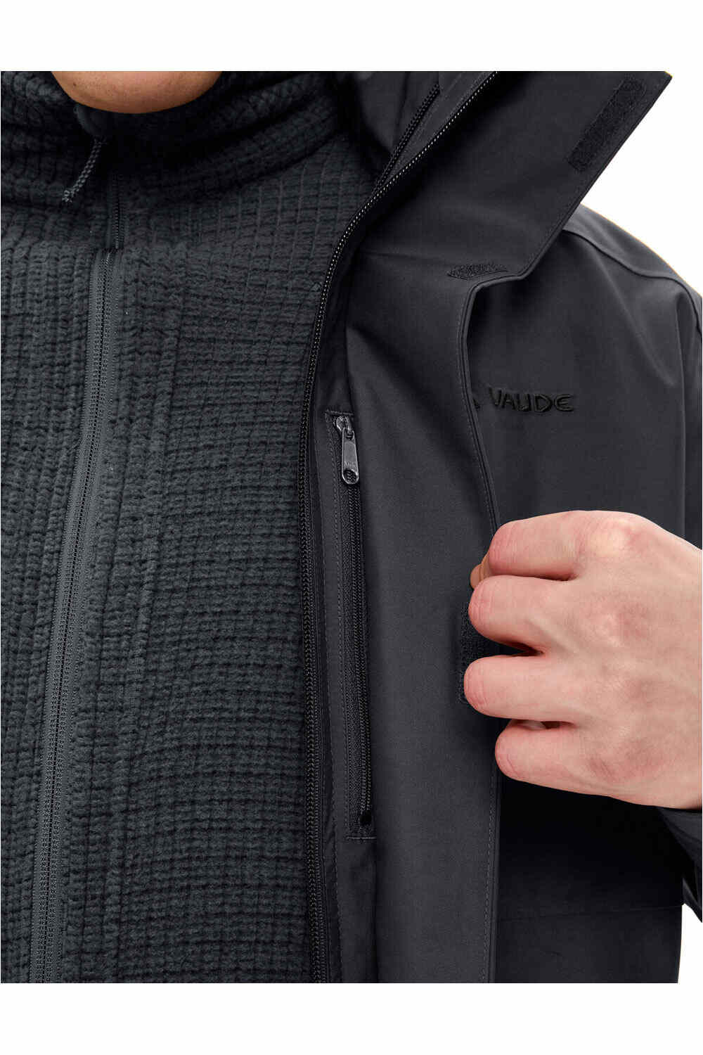 Vaude chaqueta impermeable insulada hombre IDRIS 3IN1 NEGRO 04