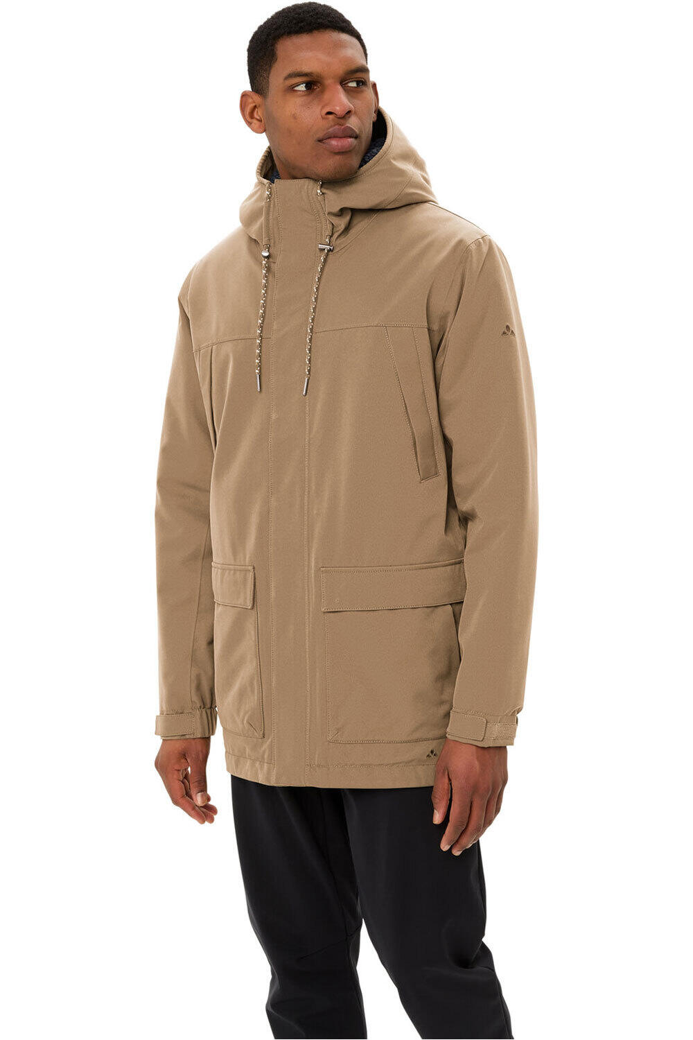 Vaude chaqueta impermeable insulada hombre MANUKAU III MARRON vista frontal