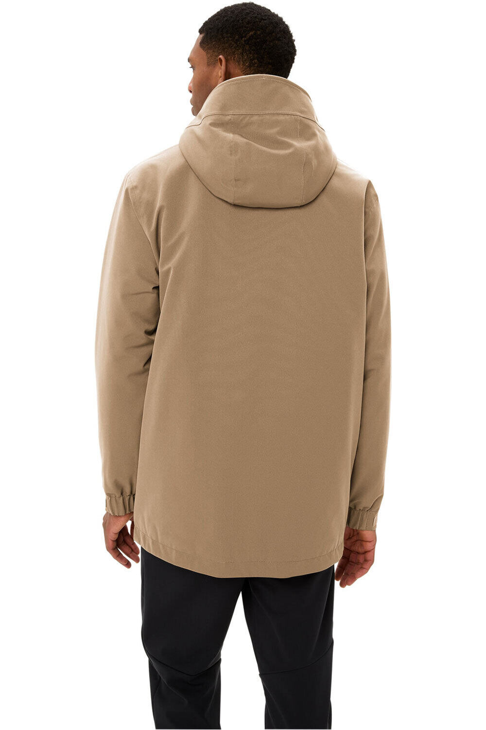 Vaude chaqueta impermeable insulada hombre MANUKAU III MARRON vista trasera