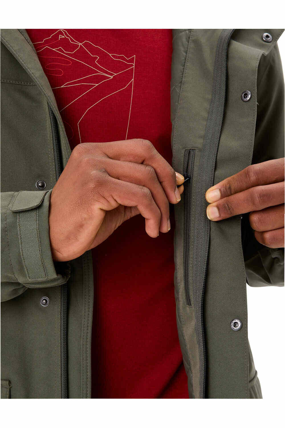 Vaude chaqueta impermeable insulada hombre MANUKAU III VERDE 03
