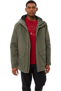 Vaude chaqueta impermeable insulada hombre MANUKAU III VERDE vista detalle