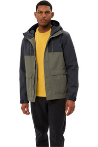 Vaude chaqueta impermeable insulada hombre MANUKAU III VERDE vista detalle