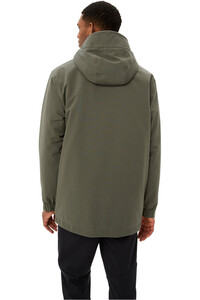 Vaude chaqueta impermeable insulada hombre MANUKAU III VERDE vista trasera
