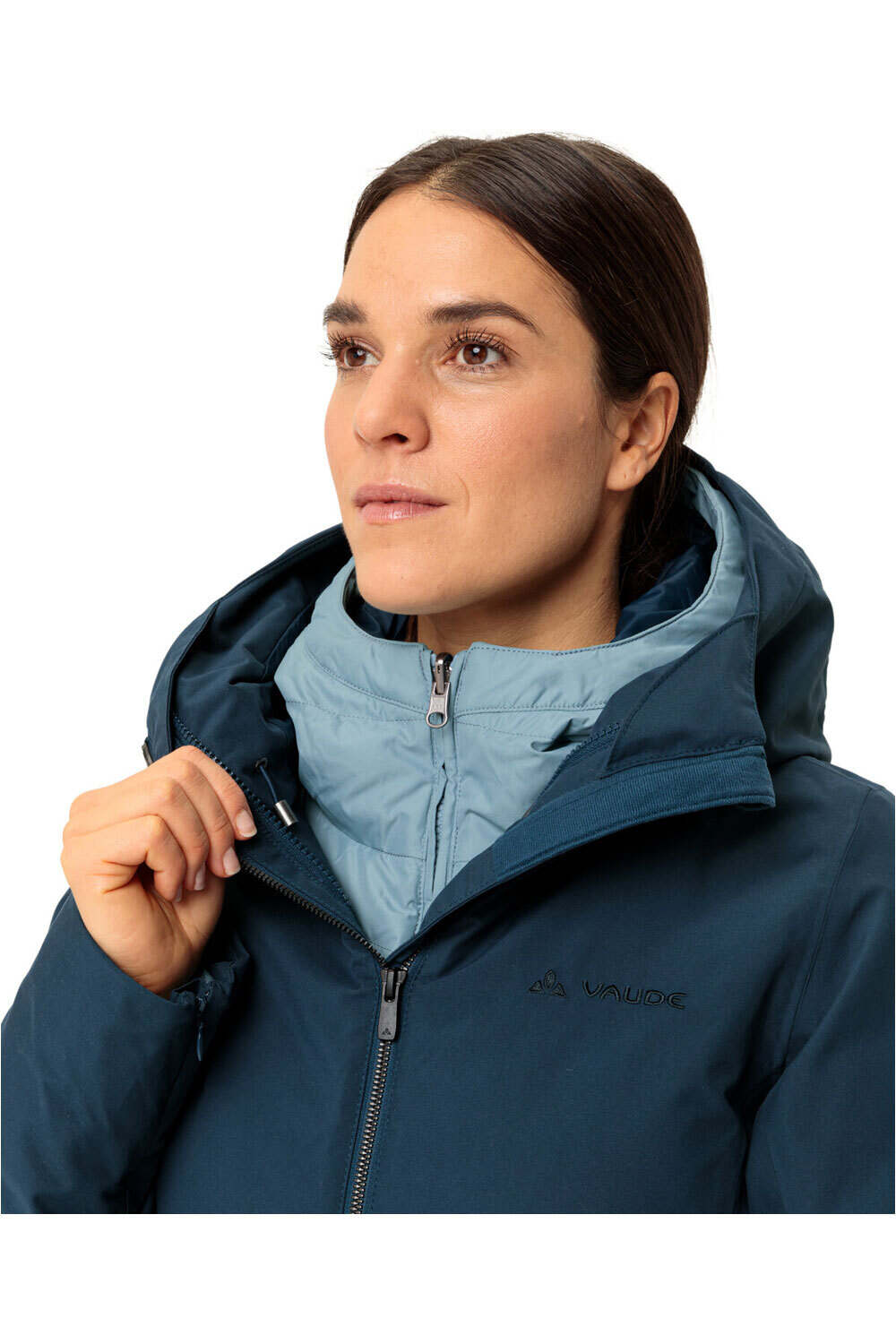 Vaude chaqueta impermeable insulada mujer ANNECY 3IN1 AZUL 04