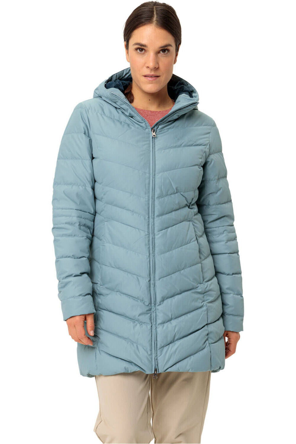 Vaude chaqueta impermeable insulada mujer ANNECY 3IN1 AZUL vista detalle