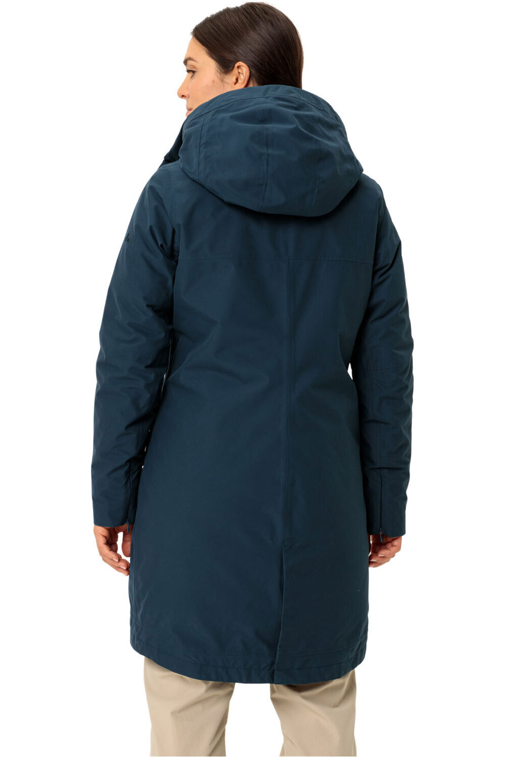 Vaude chaqueta impermeable insulada mujer ANNECY 3IN1 AZUL vista trasera
