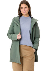 Vaude chaqueta impermeable insulada mujer COREWAY VERDE vista detalle