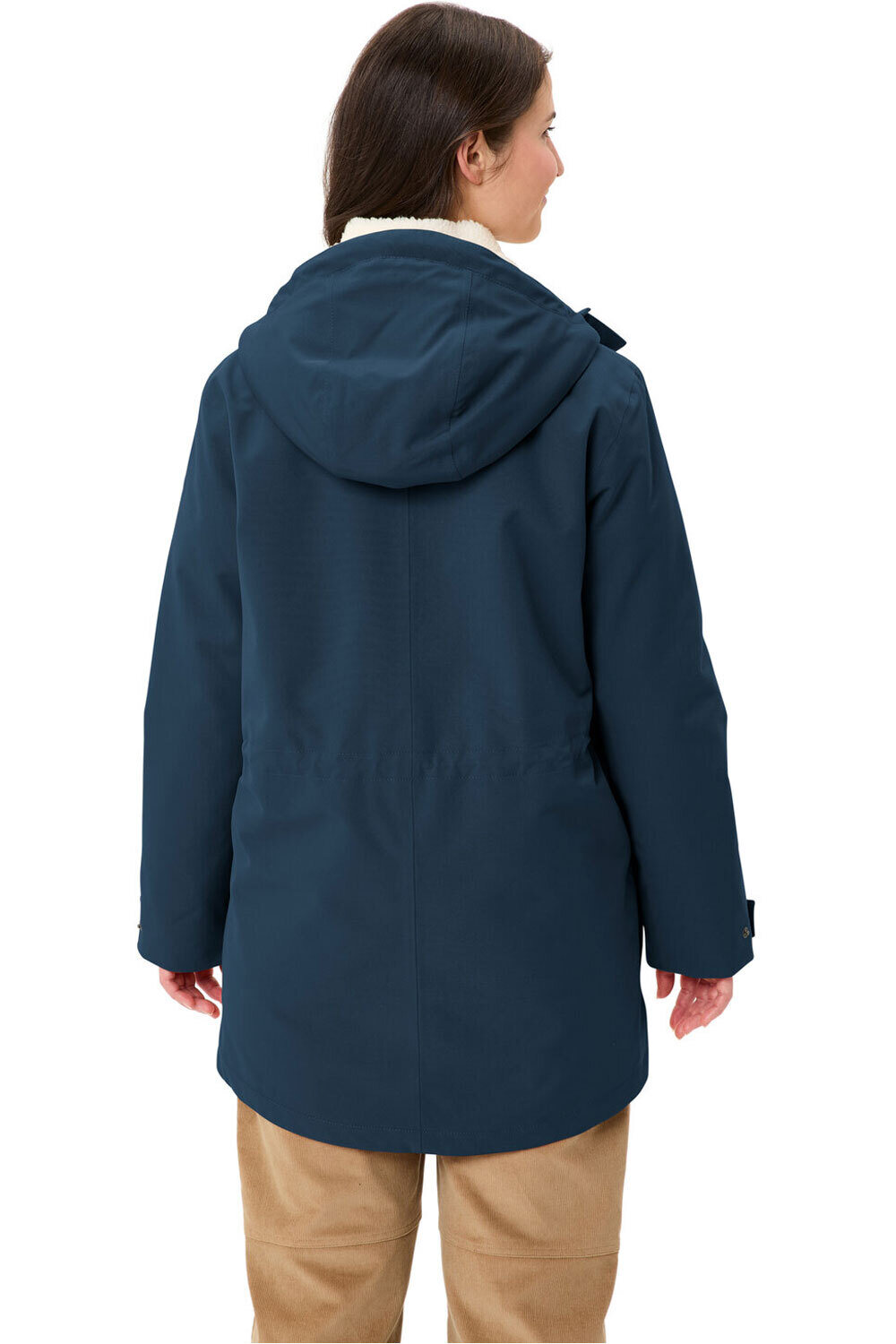 Vaude chaqueta impermeable insulada mujer MANUKAU III AZUL vista trasera