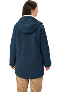 Vaude chaqueta impermeable insulada mujer MANUKAU III AZUL vista trasera